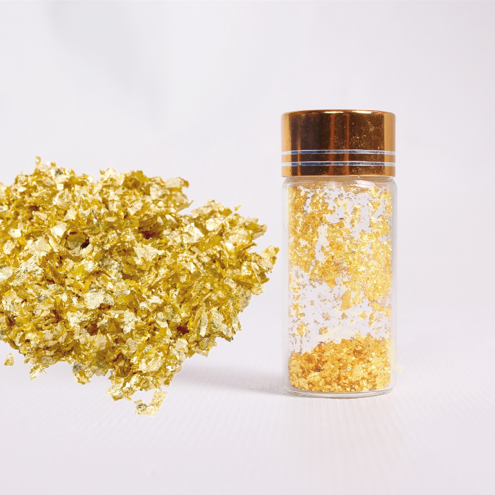 9999 Purity Edible Gold Leaf Flakes